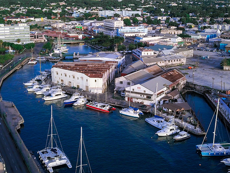 Aerial view of Bridgetown Barbados
